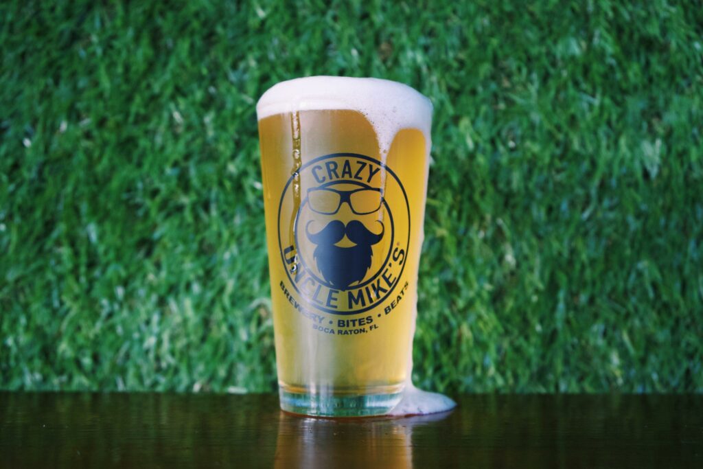 crazy uncle mike's beer glass