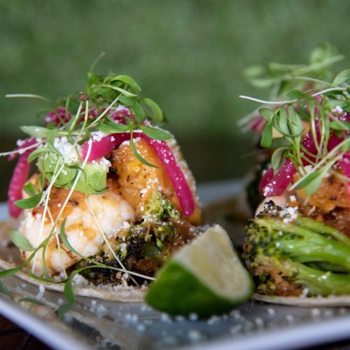 veggie taco on plate