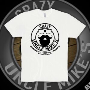 crazy uncle mike's logo t shirt white