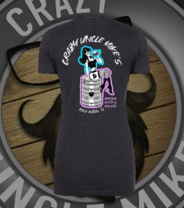 womens tshirt with keg girl